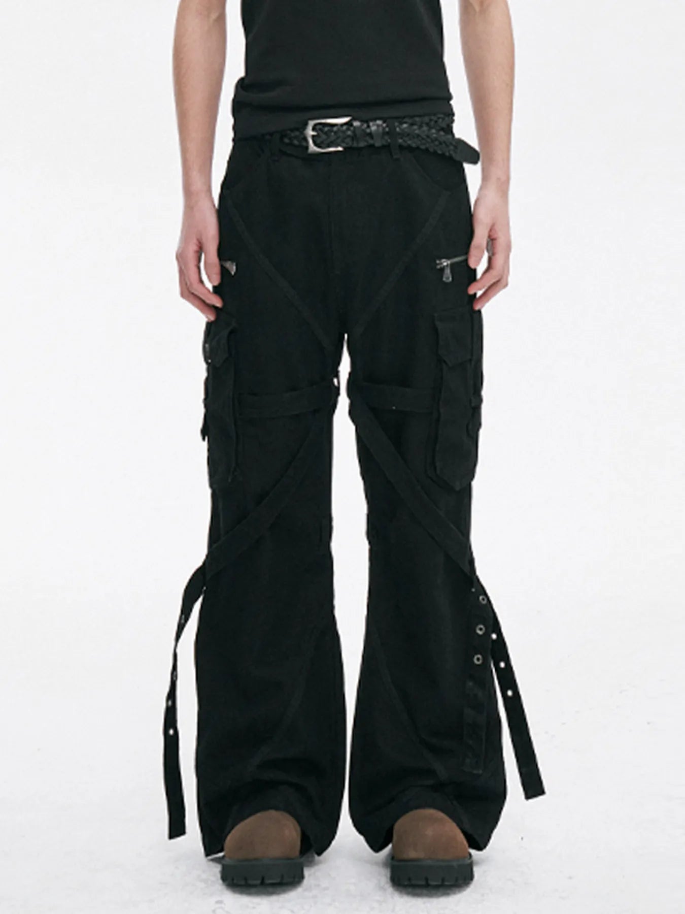 Men's Wide Leg Cargo Pants - Ermanaric