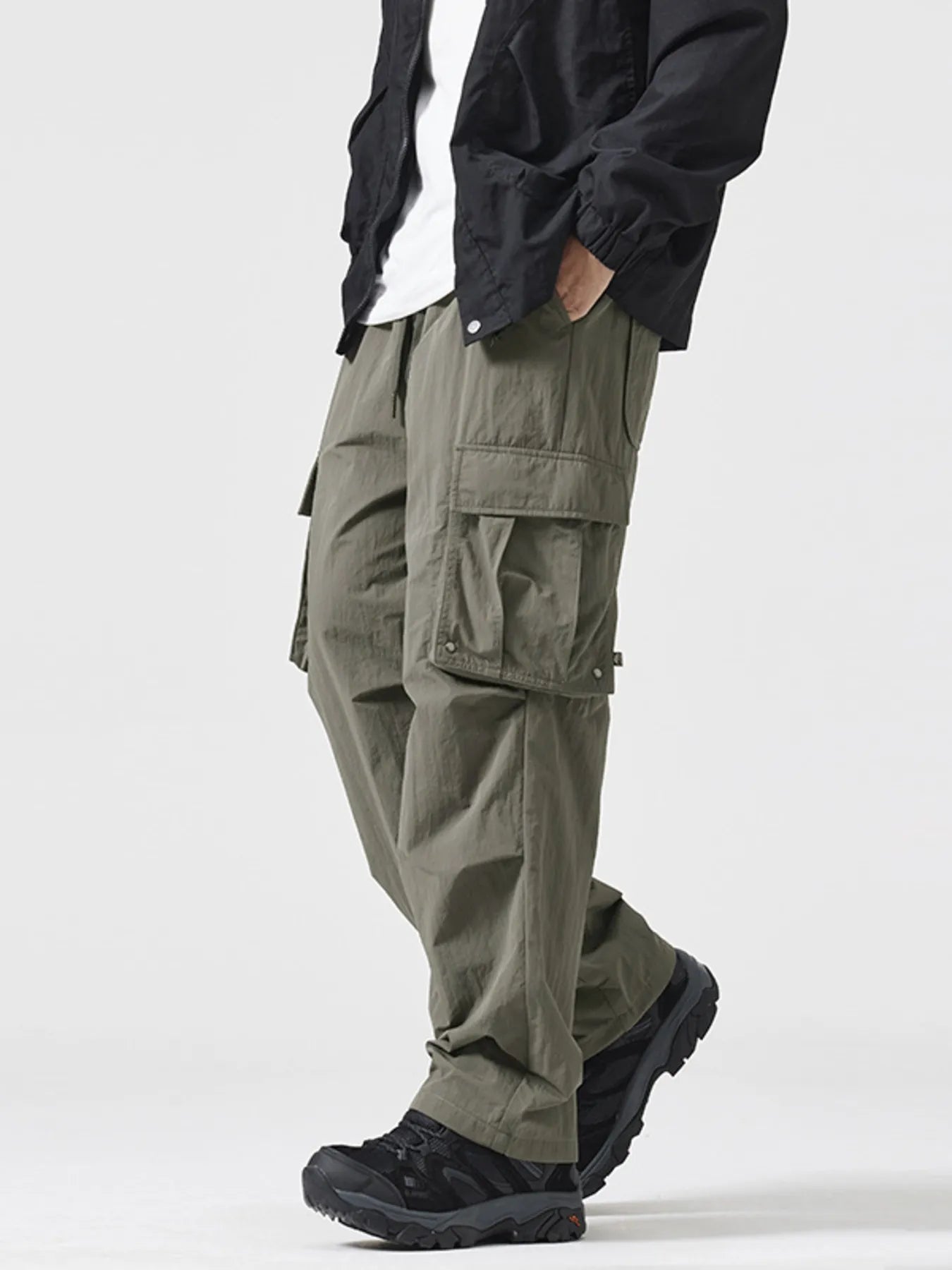 Men's Full Size Relaxed Fit Cargo Pants Plus Size - Ermanaric